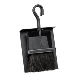 UniFlame Black Fireplace Ash Shovel and Brush Set with Pan