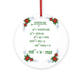CafePress Christmas Math Round 4" MDF Holiday Ornament