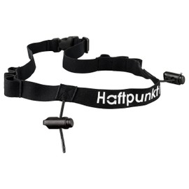 Haftpunkt Race Number Strap (incl. 6 Gel Holders) for Starting Number Attachment - The Race Number Belt for Use in Triathlon or Marathon (Black)