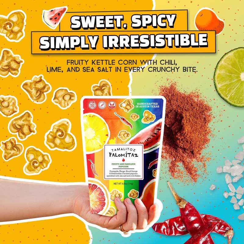 Palomitaz Fruity & Fabulous Popcorn – Sweet & Spicy Mexican-Style