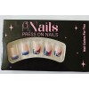 Unbranded Press-On Nails 24 Pieces - USA Pre-designed Theme -