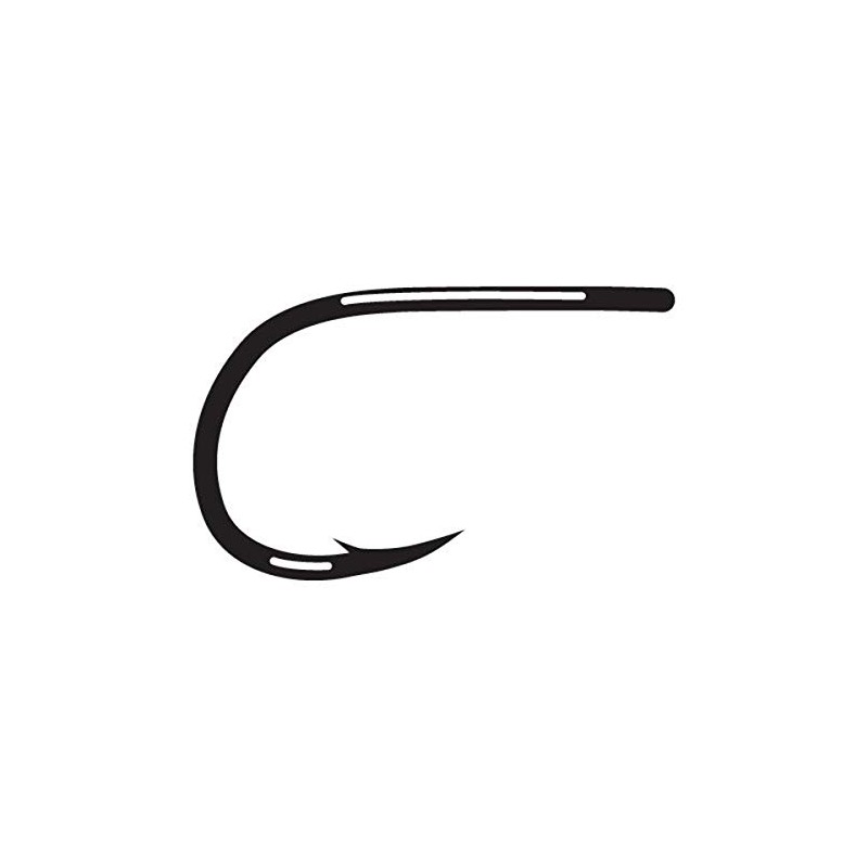 Gamakatsu Black Glo Bug 2X Strong Fly Hook, 100 Pack,