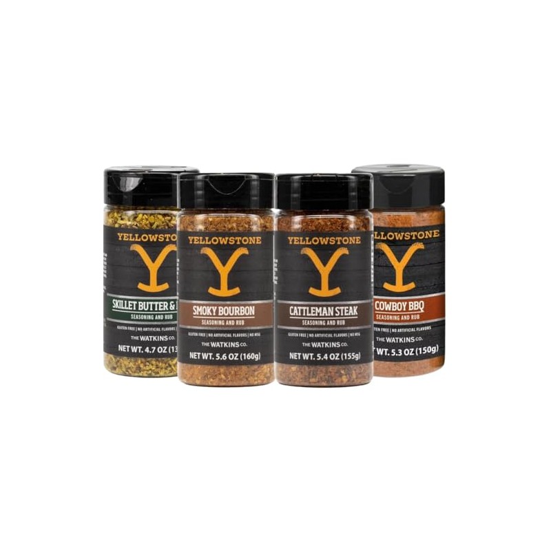 Yellow-Stone Seasonings Gift Pack - Cattleman Steak, Cowboy BBQ, Smoky