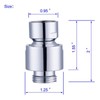 Hibbent All Metal Shower Head Swivel Ball Joint Adapter, Solid