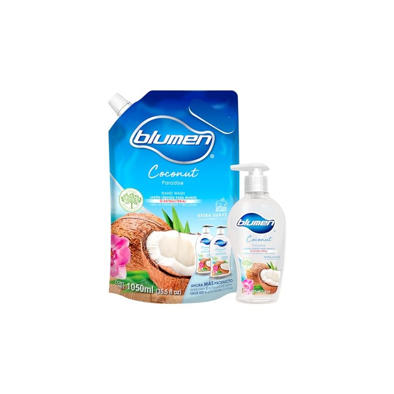 BLUMEN 2Pack Jabon Liquido Coconut Paradise 1271 ml