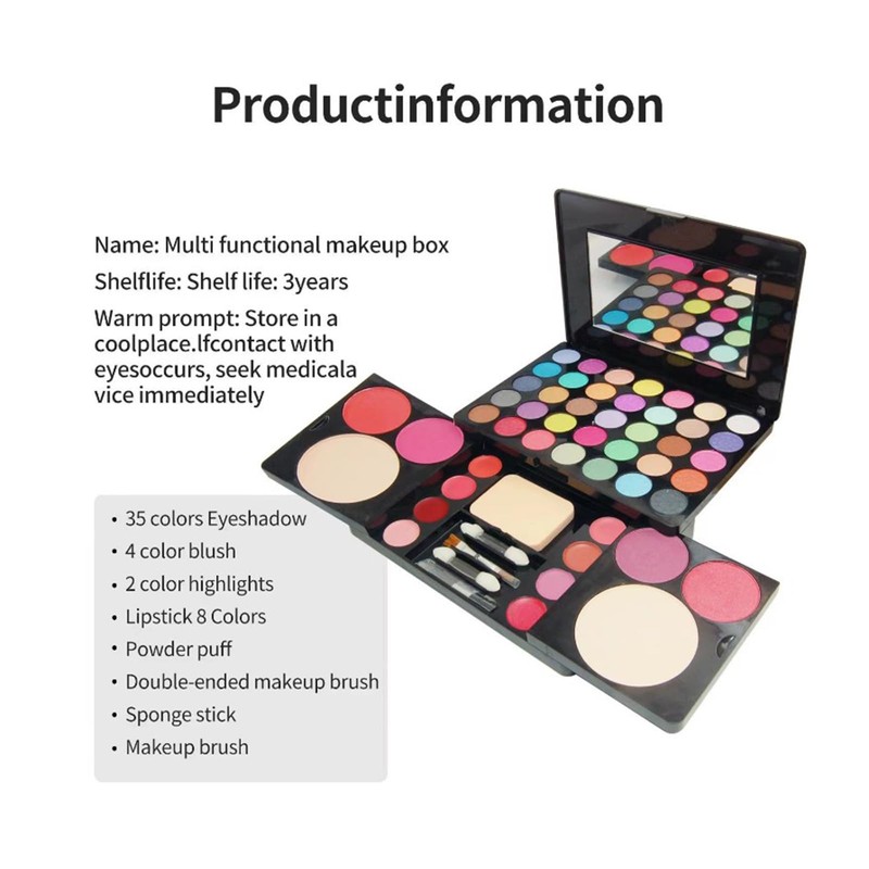 Eyeshadow Palette, 49 Colours Eyeshadow Palette Contouring Kit Combination with