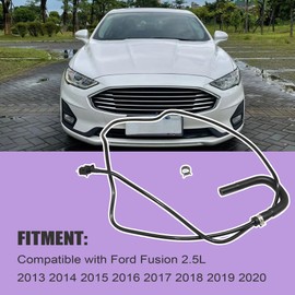XQSMWF Radiator Coolant Recovery Tank Overflow Hose Compatible with Ford Fusion 2.5L 2013-2020 Replace DG9Z8063D DG9Z 8063-D DG93 8063-D