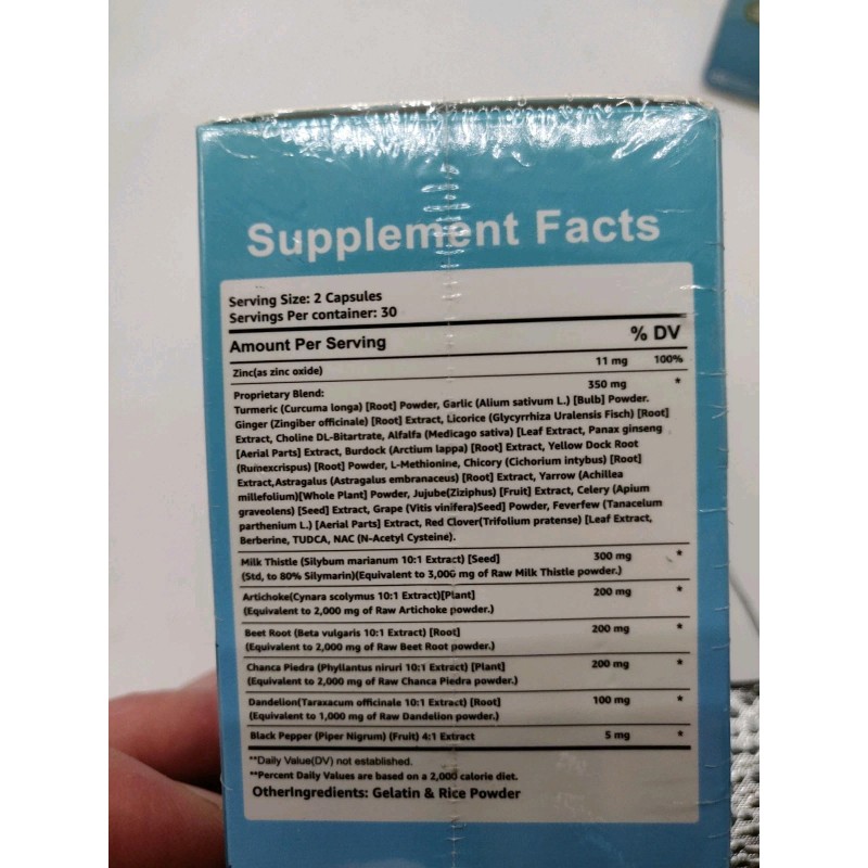 Dsvi Milk Thistle 300mg NAC Chanca Piedra Beet Root Artichoke