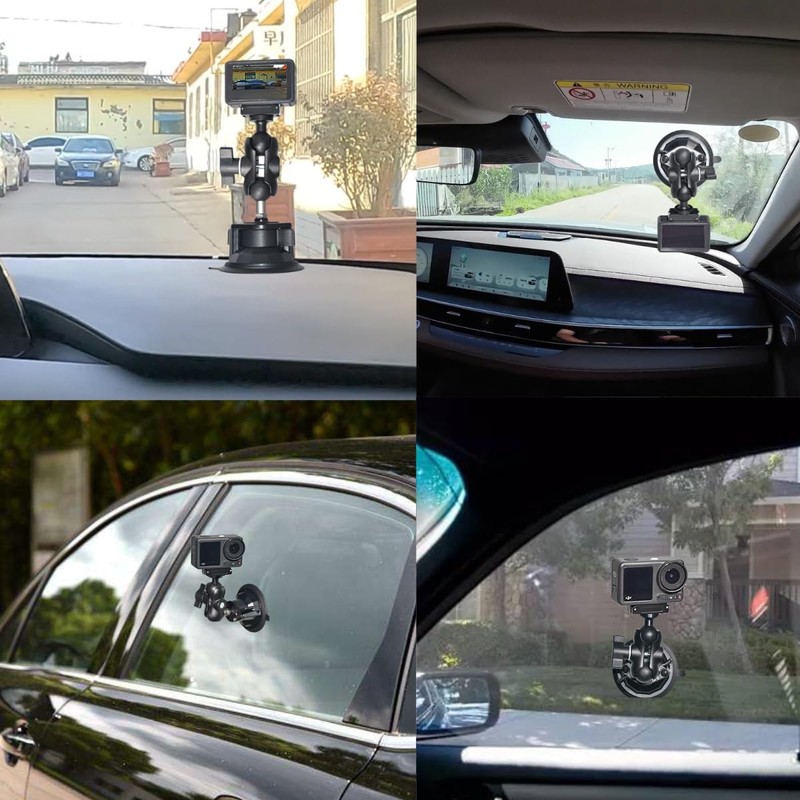 Fotoleey Suction Cup Mount for Osmo Action 5, Insta360 X4,