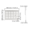 Repa Market 12" x 8" Inch (Outer Dimensions) White Adjustable