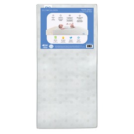 Delta Children Twinkle Galaxy Dual Sided Crib and Toddler Mattress - Premium Sustainably Sourced Fiber Core - Waterproof - GREENGUARD Gold Certified (Non-Toxic) - 7 Year Warranty - Made in USA