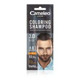 Cameleo Men – Färbendes Shampoo – Dunkelbraun – Haare, Bart, Schnurrbart – Erfrischt – Hält 4 bis 6 Haarwäschen – Einfache und schnelle Anwendung – Walnussextrakt – 15 ml