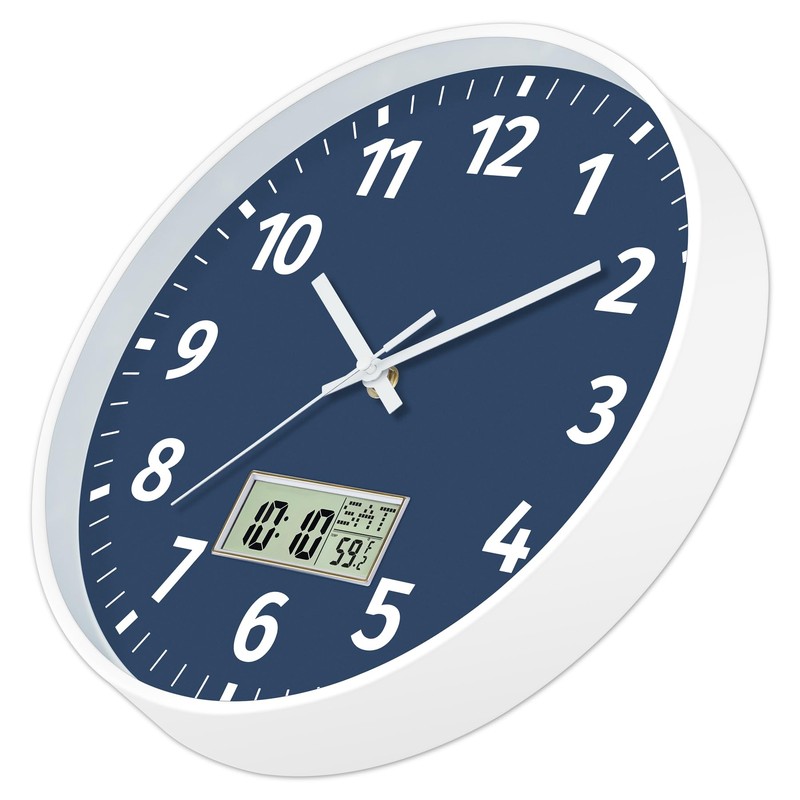 Foxtop Digital Wall Clock with Time, Day of Week and