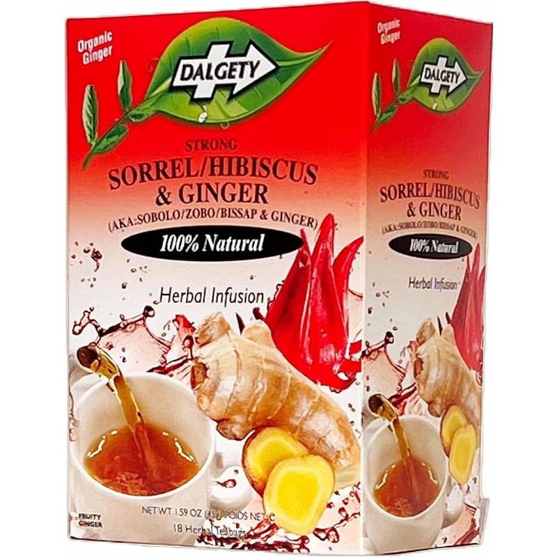 Dalgety Sorrel/Hibiscus & Ginger Herbal Infusion 6x45g Cartons (6 Pack)