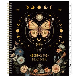 Planner 2025-2026 - Academic Planner 2025-2026, Jul 2025 - Jun 2026, 2025-2026 Planner Weekly and Monthly, 8.5" x 11" 2025-2026 Calendar Monthly Planner with Tabs & Pocket - Butterfly