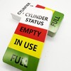 Cylinder Status Sign Tags,Full,in Use,Empty Cylinder Cardboard，4x2 Inch,100 Pcs Per