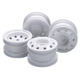Tamiya 54964 Hop Up Options No.1964 OP.1964 On-Road Racing Truck Wheels (2 White and 2 FR)