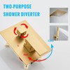 SaniteModar Brushed Gold Shower Head System 12 Inch Square Rainfall