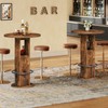 MAHANCRIS Round Bar Table, 35.6" H Bistro Pub Table with
