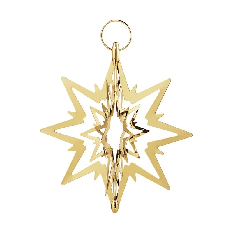 Georg Jensen Top Star - Gold plattiert Messing mit rotem