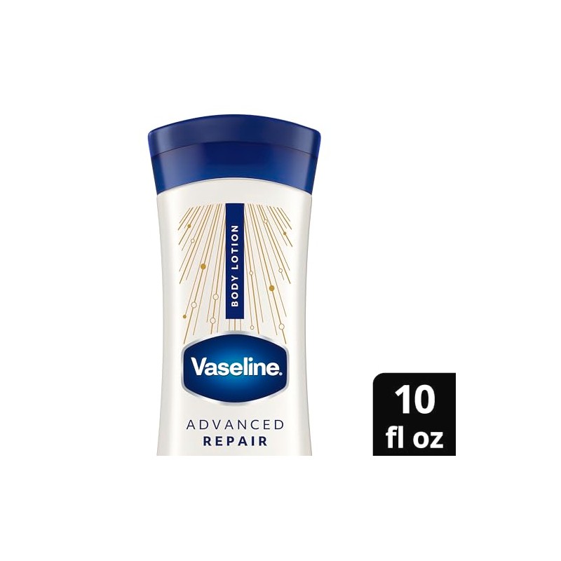 Vaseline Intensive Care Body Lotion, Advanced Repair Unscented, 10 oz
