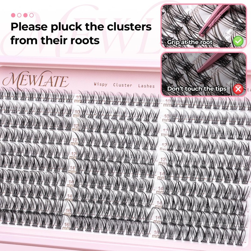 Wispy Anime Fairy Lash Cluster Refills, D Curl Fluffy Layered
