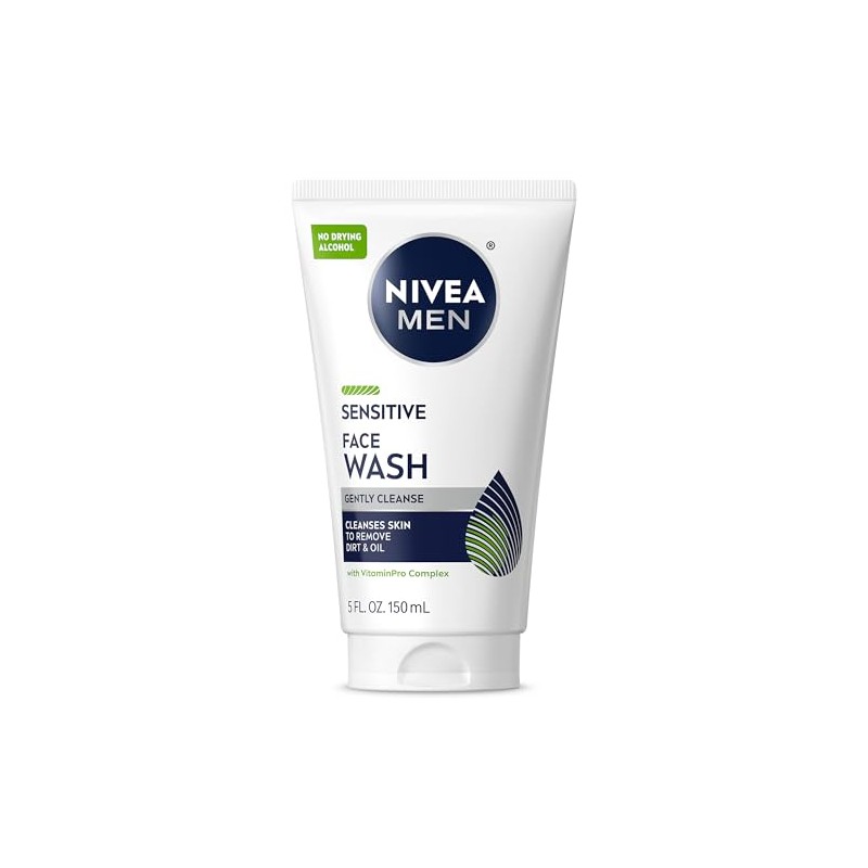 NIVEA Men Limpiador facial sensible, limpia sin secar la piel