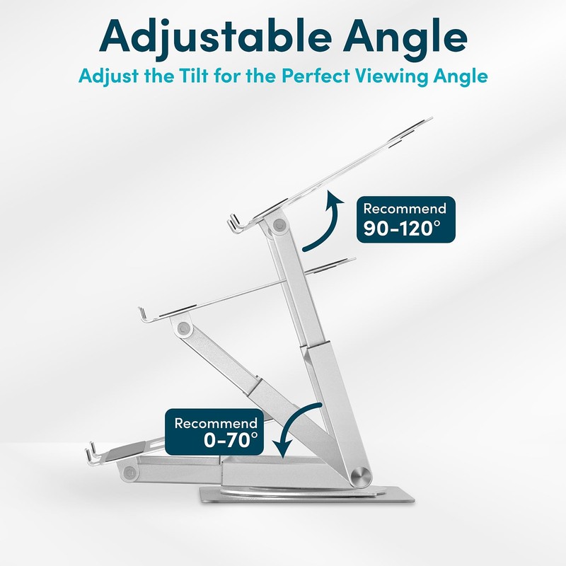 Lifelong 360 Rotating Ergonomic Laptop Stand for Desk, Laptop Riser