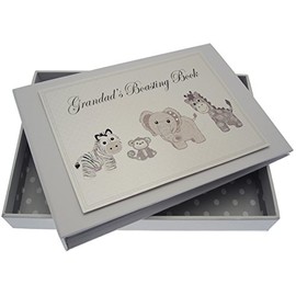 White Cotton Cards Grandad's Boasting Book Silver Toys Tiny Album