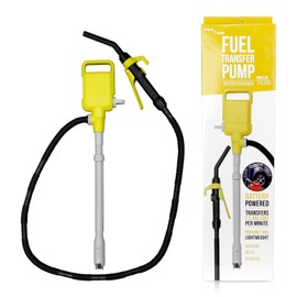 TERA PUMP Easy Handle Battery Powered Fuel Transfer Pump with Ergonomic Gas Pump Style handle (2.5-Gal/Min - XL Suction Tube) for DEF, Gas, Diesel, Antifreeze