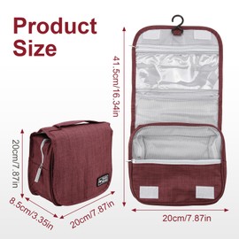 Ostomy Colostomy Travel Bag Hanging Ostomy Accessories Bags for Ostomy Colostomy Foley Catheter, Medical Accessories Ileostomy Ostomy Bag Accessories (Burgundy)