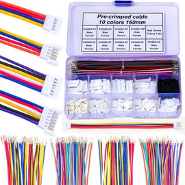 Ssighuyx MX2.0 2.0mm Cable Connector Kit,Compatible with Molex 51005 51006 2.00mm Pitch Male Female 2/3/4/5/6/7/8/9/10 Pin Connector with 28AWG Pre-Crimped Cables(SH-MX2.0)