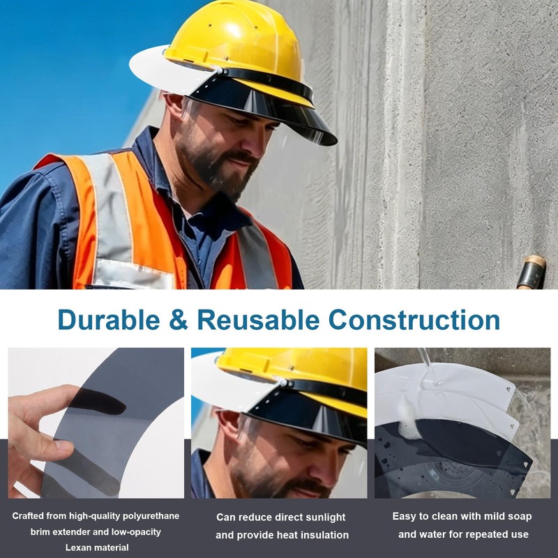 Hard Hat Sun Shade Visor Compatible with Standard MSA V-Gard