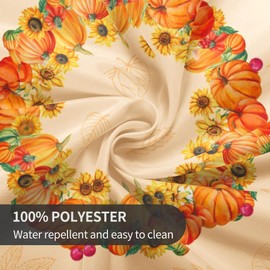 SASTYBALE Thanksgiving Napkin 2020 Inch Square Turkey & Pumpkin Pattern Cloth Napkins Sef of 4 Decorative Washable Table Cloth Napkins for Fall, Harvest, Holiday Dining