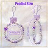 2 Pack Handheld Mini Fan Charms Cute Beaded Lanyard, Wrist