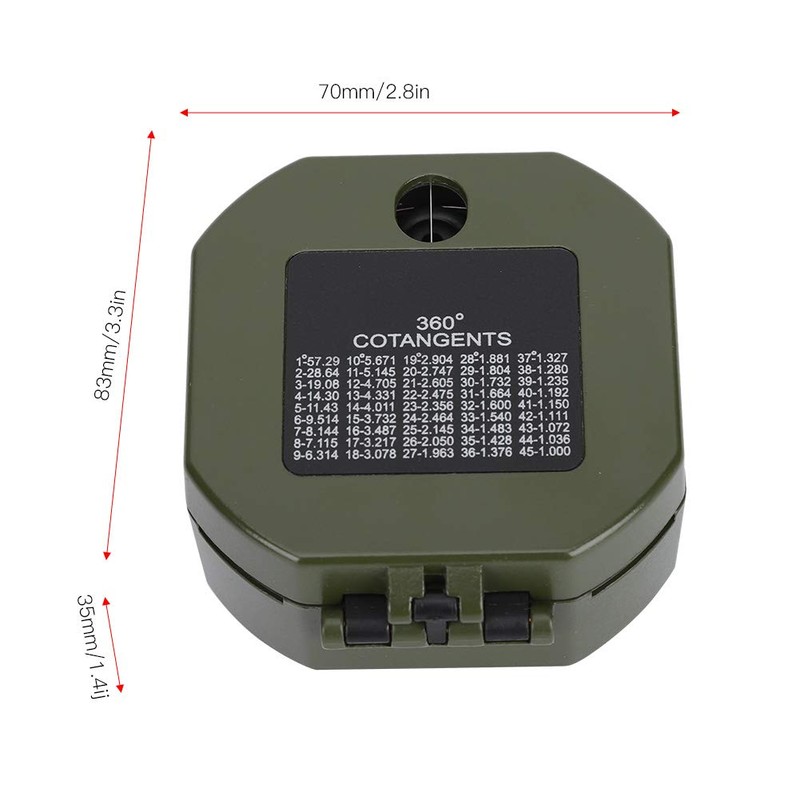Hiking Compass, Waterproof Professional Military Compass Outdoor Survival Compass with
