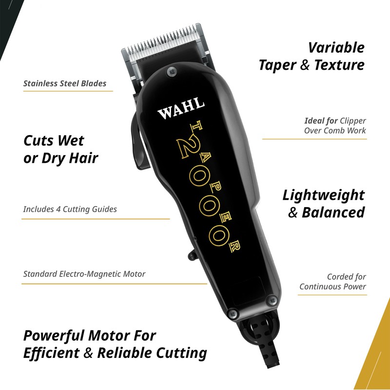 Wahl Professional Taper 2000 Corded Clipper Adjustable Blade High Performance