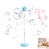 New Bubble Machine, 47in Rechargeable Automatic Bubble Maker with Light