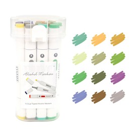 Nuvo Alcohol Markers 12/Pkg-Muted Midtones