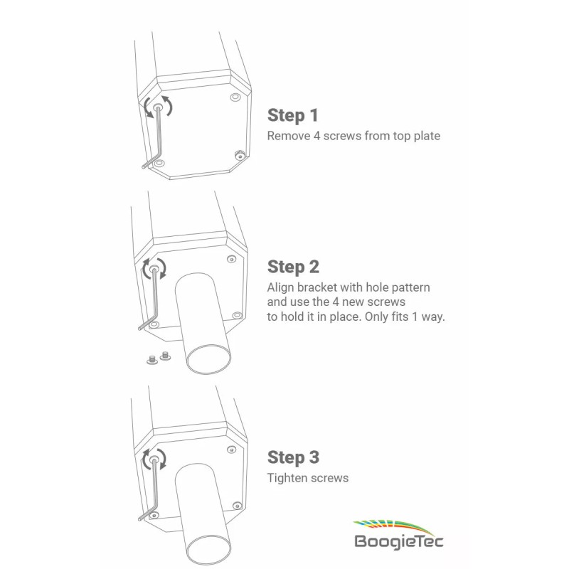 BoogieTec Electro-Voice Evolve 50 Top Mount Light Bracket.