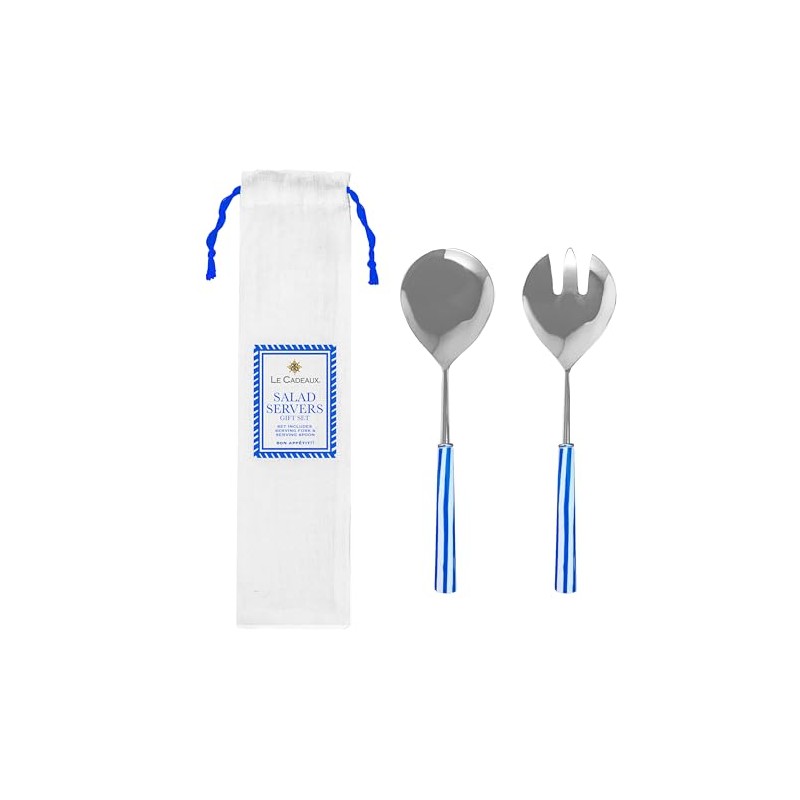 Le Cadeaux Striped Handles Salad Servers
