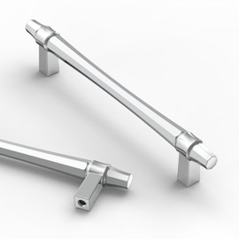 Asidrama 10 Pack 5 Inch(128mm) Polished Chrome Kitchen Cabinet Handles, Cabinet Pulls Kitchen Cabinet Hardware for Cupboard Drawer Pulls