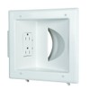 DATA COMM Electronic 45-0031-WH Recessed Low Voltage Media Wall Plate