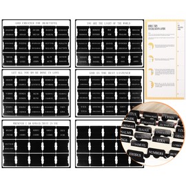 Bible Tabs for Men, 90 Pieces Laminated Large Print Small Bible Bookmarks Index Tabs Study Supplies Guide Kit, Black Baptism Christian Gifts for Boys Women Beginner Easy to Read