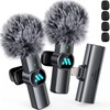 Leettus Leettus 2pcs Lavalier Wireless Microphone for iPhone iPad Video Recording,Mini Microphone for Game Live Streaming,Interviews,YouTube,TikTok,Vlog(Not Applicable for iPhone USB-C Interface)