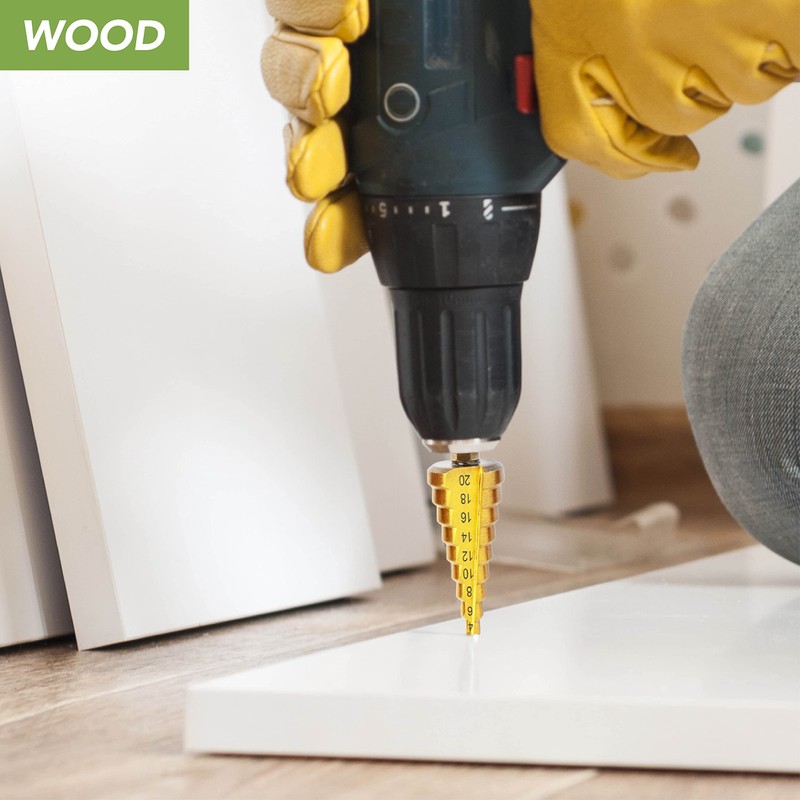 BLOSTM Step Drill Bit Set - 3pcs High Speed Cone