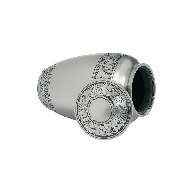 Lightnpro Pewter Cremation Urn for Human Ashes Adult, Hand Crafted