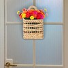 Rustic Handwoven Water Hyacinth Wall Basket with Robust Metal Frame,