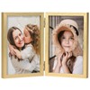 ORIVAN 4x6 Double Picture Frames Hinged Folding Photo Frames Vertical