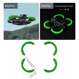 LICHIFIT Propeller Guard Anti-collision Covers for DJI AVATA2 Drone Propellers Protector Bumper Ring Fluorescent Protective Covers TPU Skin Accessories